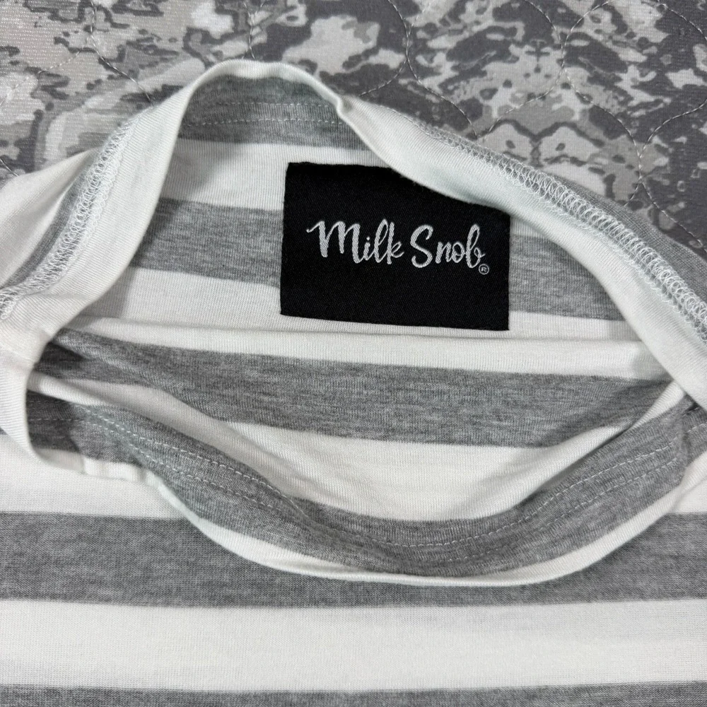Milk Snob Gray White Striped 5-in-1 Baby Car Seat Nursing Cover